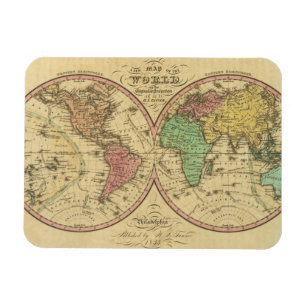 Íman Mapa do Mundo sobre a Projeção Global