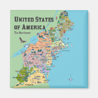 Mapa do Nordeste dos Estados Unidos da América