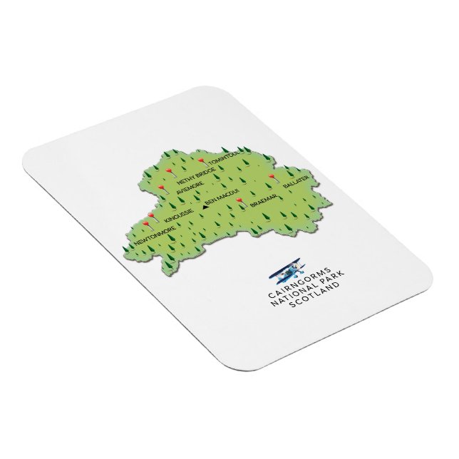 Íman mapa do Parque Nacional Cairngorms (Lado Direito)