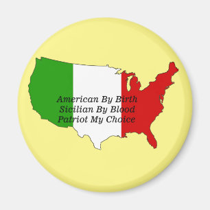 Íman Mapa do Patrimônio Italiano Americano Siciliano d