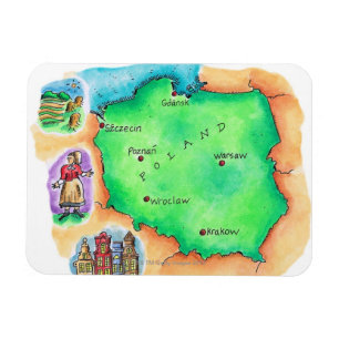 Íman Mapa do Polônia