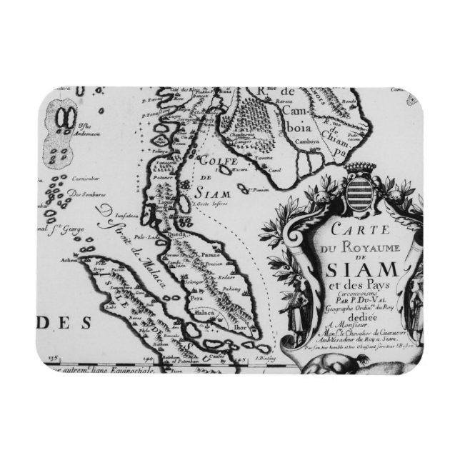 Íman Mapa do Reino da Sião (Horizontal)