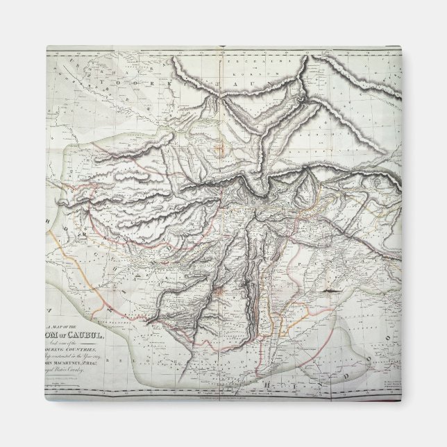 Íman Mapa do Reino de Cabul (Frente)