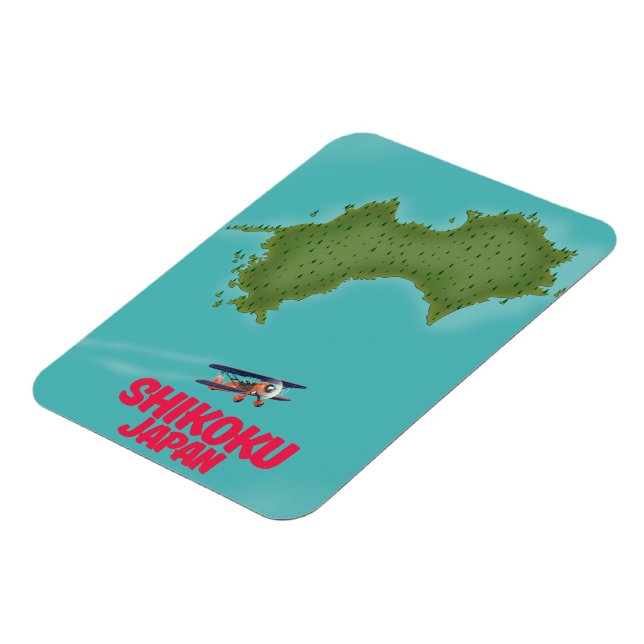 Íman Mapa do Shikoku Japão (Left Side)