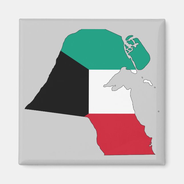 Íman Mapa do Sinalizador do Kuwait (Frente)