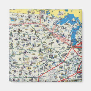 Íman Mapa do sistema da American Airlines