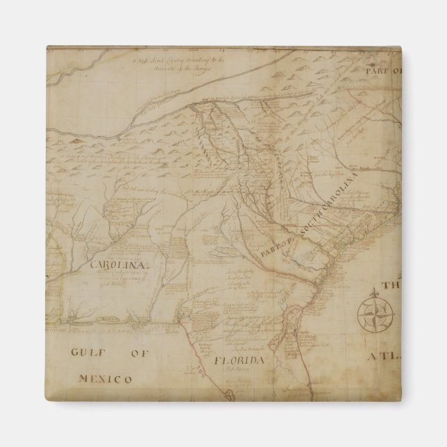 Íman Mapa do Sudeste da América do Norte, 172 (Frente)