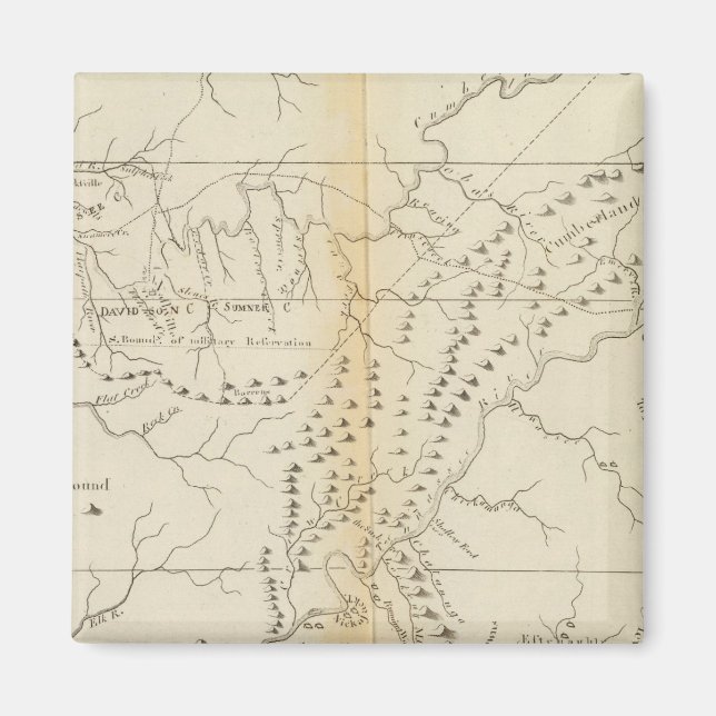 Íman Mapa do Tennessee (Frente)