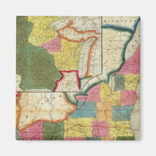 Íman Mapa do Território Liquidado de Wisconsin
