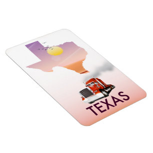 Íman Mapa do Texas Big Rig