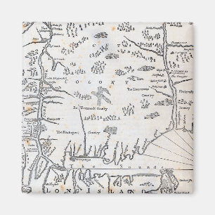 Íman Mapa do vintage de Connecticut