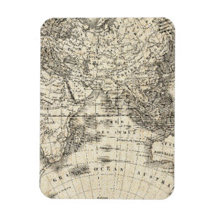 Íman Mapa do vintage de Europa e de Ásia