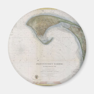 Íman Mapa do vintage de Provincetown