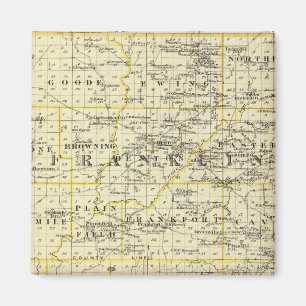 Íman Mapa dos condados de Franklin e Williamson