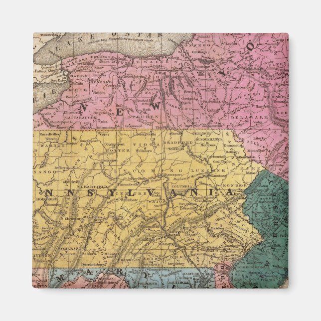 Íman Mapa dos Estados do Médio Oriente (Frente)