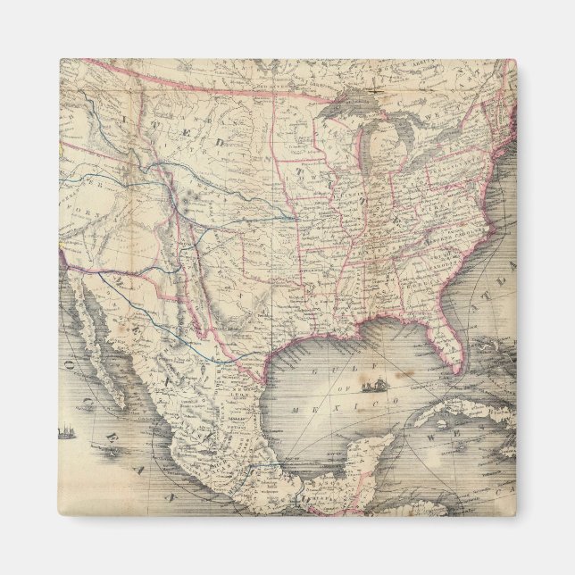 Íman Mapa Dos Estados Unidos (Frente)