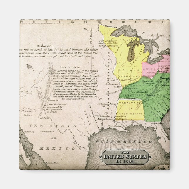 Íman Mapa dos Estados Unidos (Frente)