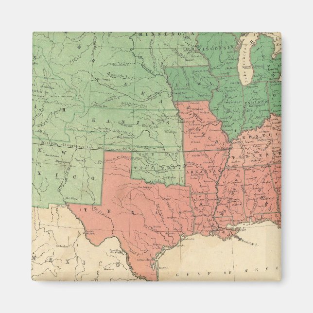 Íman Mapa dos Estados Unidos 2 (Frente)