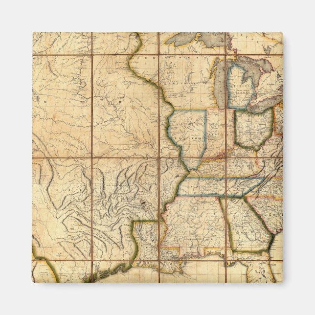 Íman Mapa dos Estados Unidos 3 (Frente)