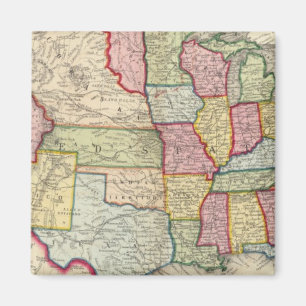 Íman Mapa Dos Estados Unidos E Territórios