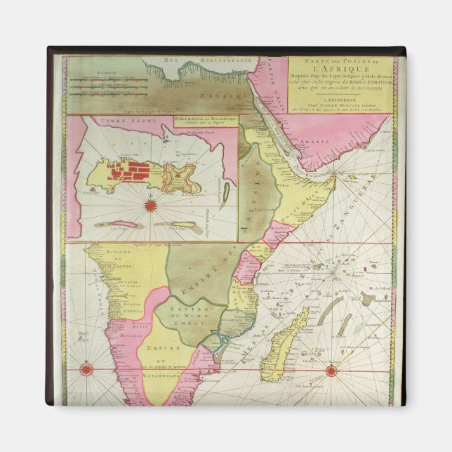 Íman Mapa dos países africanos (Frente)