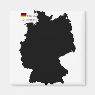 Íman mapa e alguns fatos da Alemanha