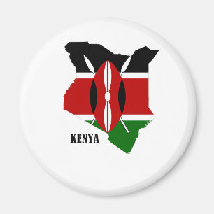Íman Mapa e bandeira do Kenyan