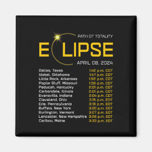 Íman Mapa Eclipse Total do Mapa do Eclipse do Caminho d