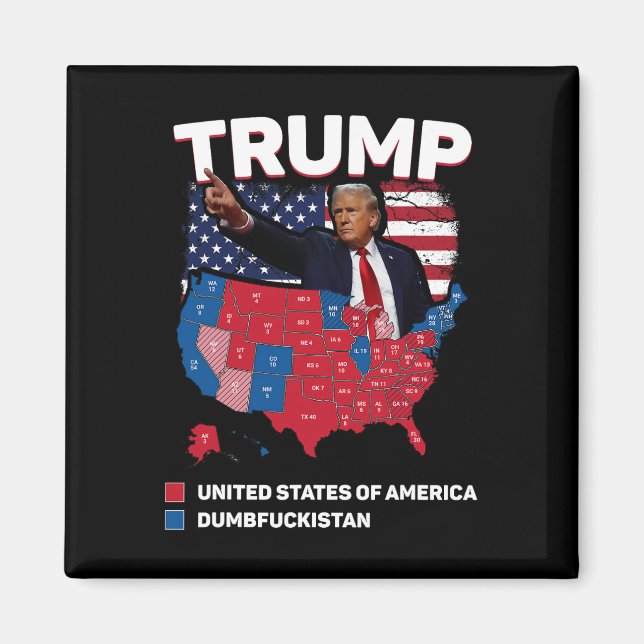 Íman Mapa Eleitoral 2024 Dumbista Dos Estados Unidos Da (Frente)