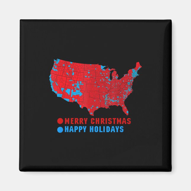 Íman Mapa Eleitoral 2024 Merry Christmas Trump (Frente)