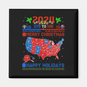 Íman Mapa Eleitoral 2024 Merry Christmas Trump Landslid