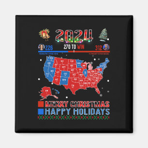 Íman Mapa Eleitoral 2024 Merry Christmas Trump Landslid