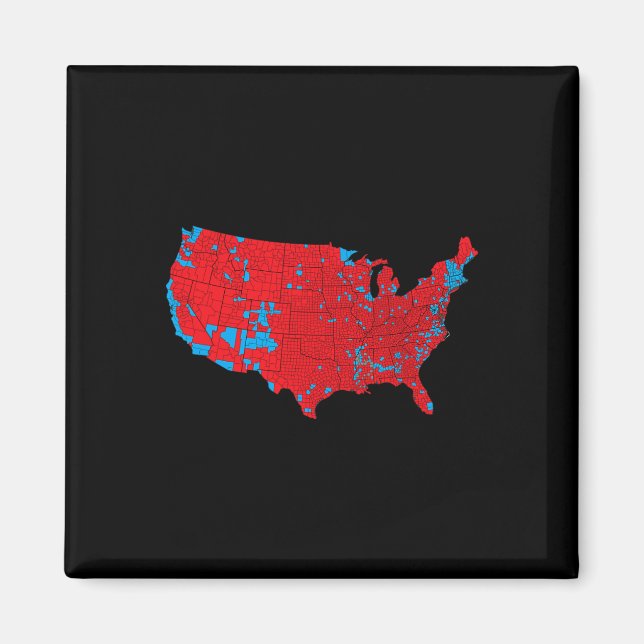 Íman Mapa Eleitoral 2024 Red Trump Vance Derrota Blue K (Frente)