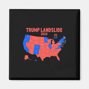 Íman Mapa Eleitoral 2024 Trump 312 Deslizamento