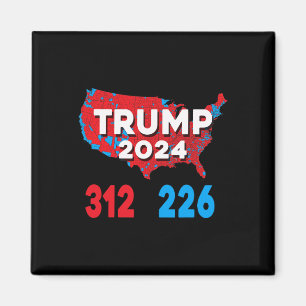 Íman Mapa Eleitoral 2024 Trump 312 Eleições Vermelhas 2