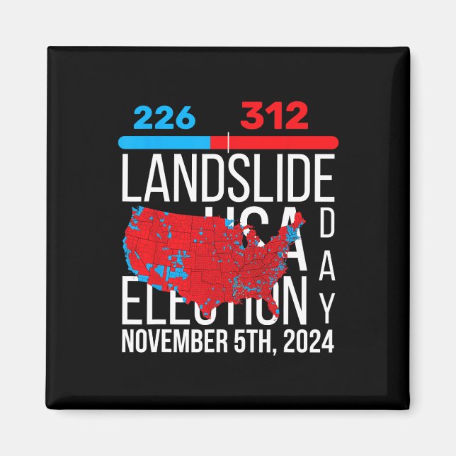 Íman Mapa Eleitoral 2024 Votação Final 312 Trump Landsl (Frente)