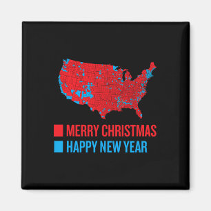 Íman Mapa eleitoral exato Feliz Natal Novo Ye feliz