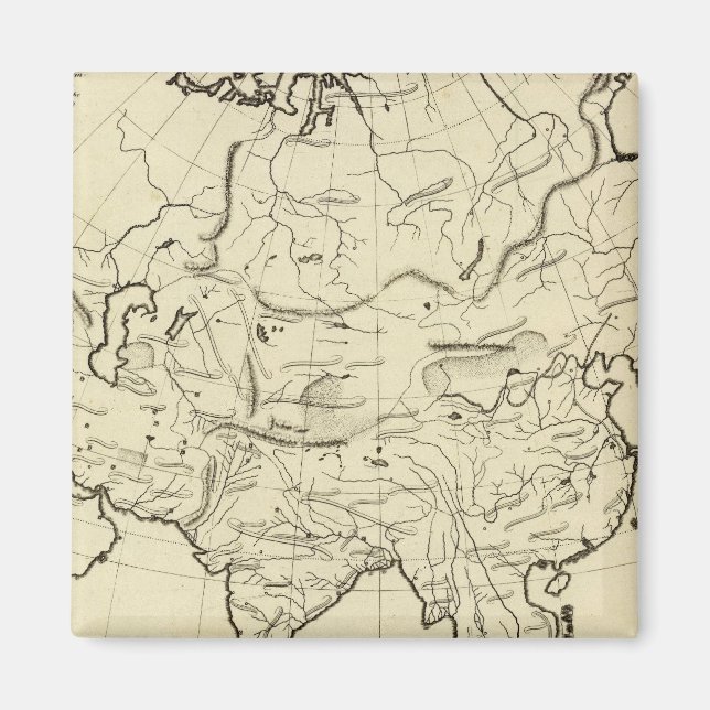 Íman Mapa-esboço da Ásia (Frente)