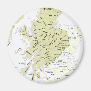 Íman Mapa escocês do clã de Scotland