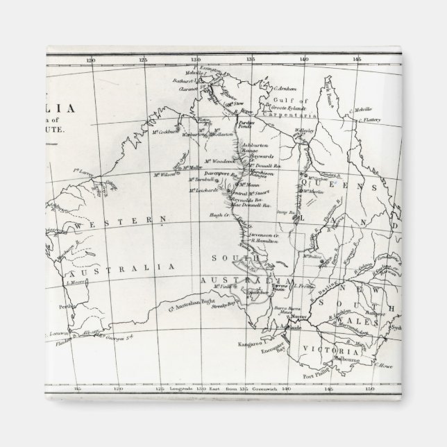 Íman Mapa esquemático da Austrália (Frente)