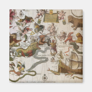 Íman Mapa Estelar da Constelação de Vintage por Backer 