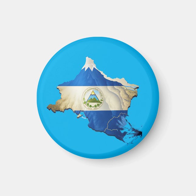 Íman Mapa estilista da Nicarágua (Frente)