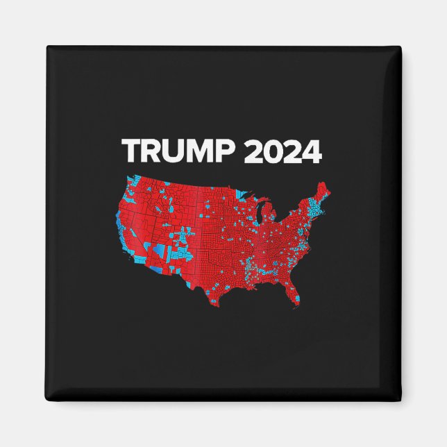 Íman Mapa Exato Dos Resultados Eleitorais De 2024 Trump (Frente)