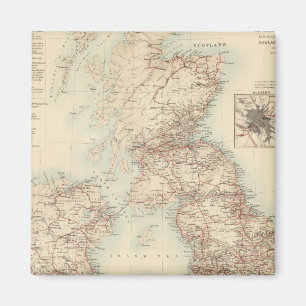 Íman Mapa ferroviário das Ilhas Britânicas