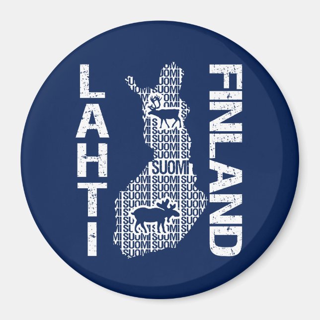 Íman MAPA FINLÂNDIA - Lahti (Frente)