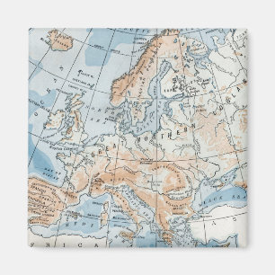 Íman Mapa Físico da Europa (1916)