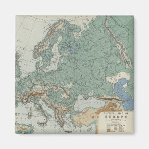 Íman Mapa físico de Europa