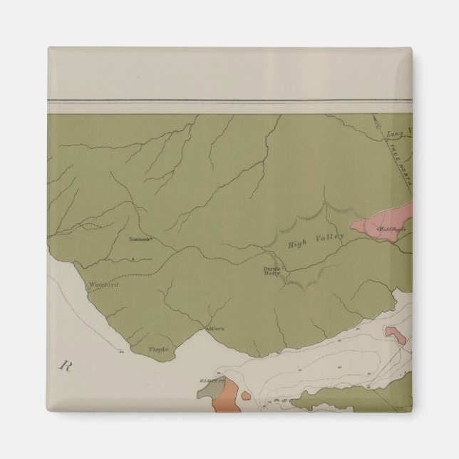 Íman Mapa Geológico do Distrito de Clear Lake (Frente)