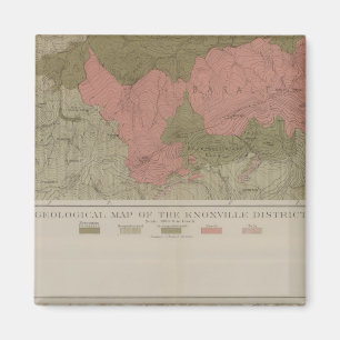 Íman Mapa Geológico do Distrito de Knoxville