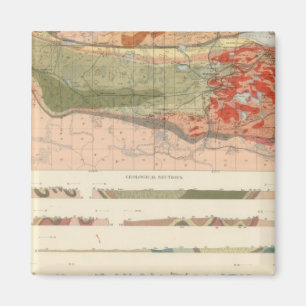 Íman Mapa Geológico Geral do Distrito de Marquette